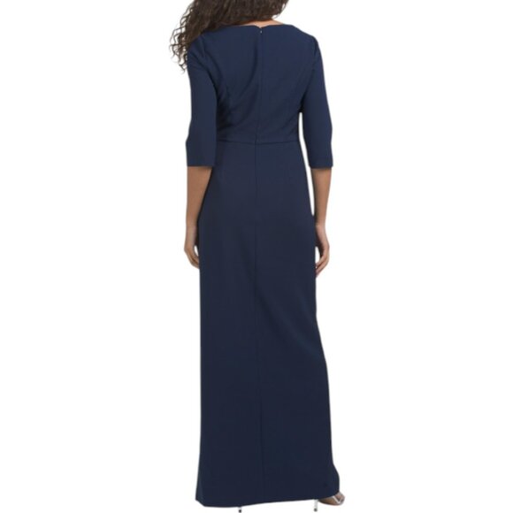 KAY UNGER Margerite Elbow Sleeve Column Gown - Picture 2 of 2